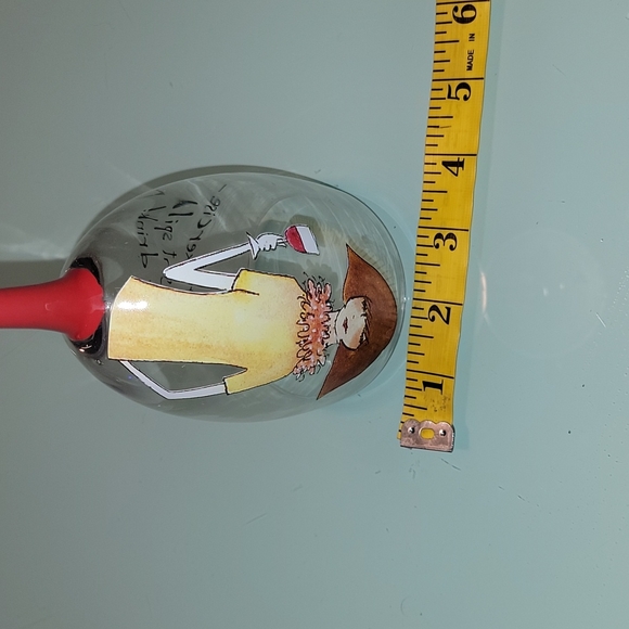 "I never exercise I might spill my drink" wine glass. - Picture 6 of 6